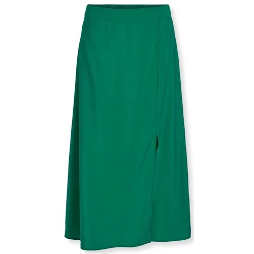 Vila Krila Milla Midi Skirt - Ultramarine Green Zelena