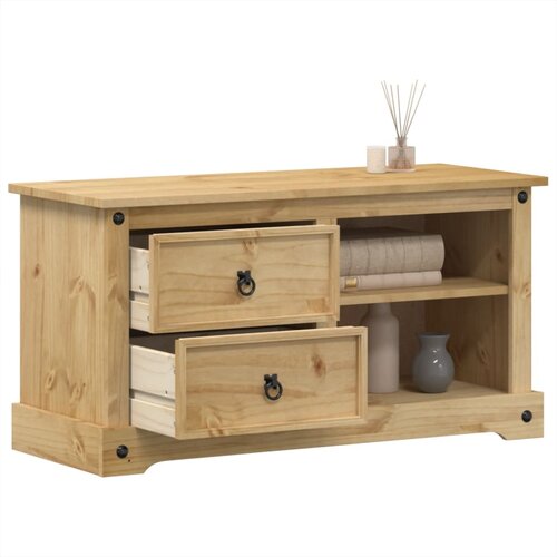VidaXL TV ormarić Corona 100 x 40 x 52 cm od masivne borovine Slike
