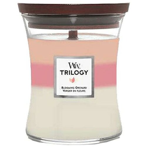 WoodWick Trilogy Blooming Orchard di&amp;scaron;eča sveča 275 g Slike