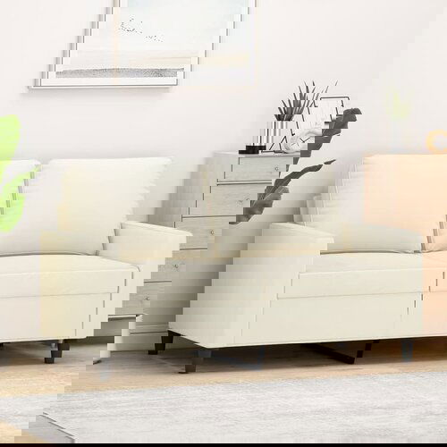 vidaXL Kavč dvosed krem 120 cm žamet Cene