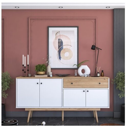 Hanah home Hanah Kućna konzola GD110, 180x87,6x45 cm, Bijela-orah Cene
