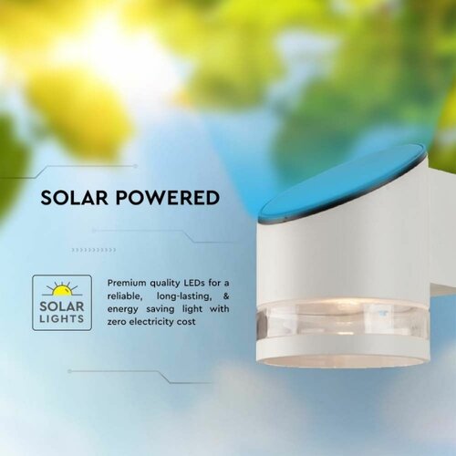  LED solarno zidno svetlo sa senzorom LED/1W/3,7V IP54 3000K 1200 mAh belo Slike