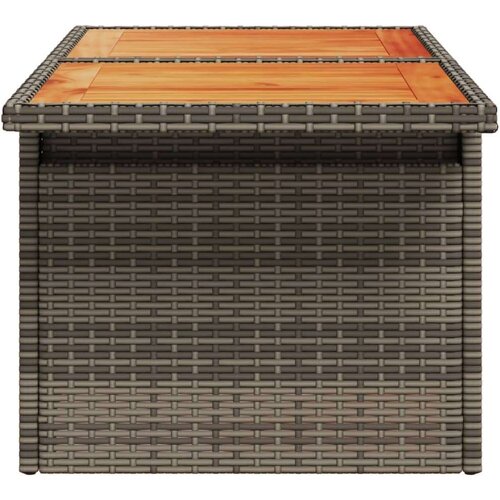  Vrtni stol sivi 100x55x73 cm od poliratana i bagremovog drva Slike