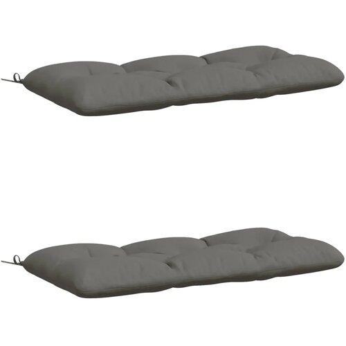  Jastučići za klupe VIANEN 2 kom. 100% poliester Siva - Siva 130 x 60 x 12 cm Slike