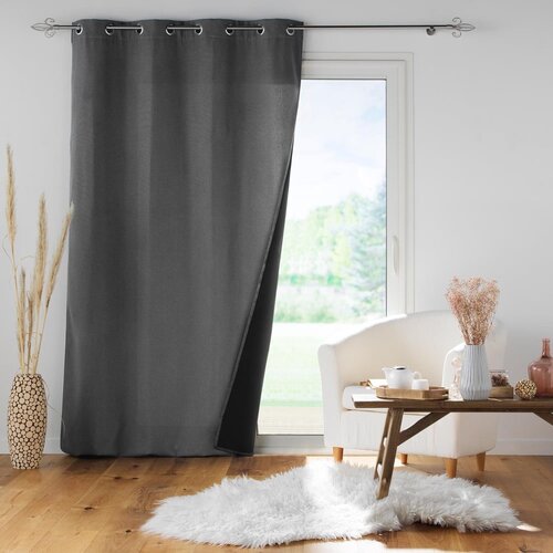 Douceur d int&amp;eacute;rieur Antracitno siva zavjesa sa zvučnom izolacijom 140x260 cm Jupiter &amp;ndash; Slike