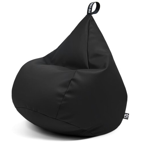 So Soft? Črna vreča za sedenje iz umetnega usnja Drop L – Cene
