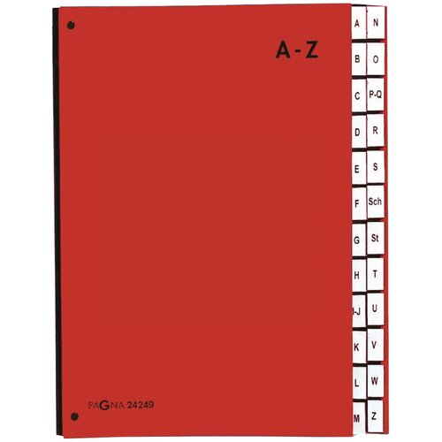 Pagna namizna mapa Color, DIN A4, A - Ž, 24 predelkov, rdeča, (21651603) Cene