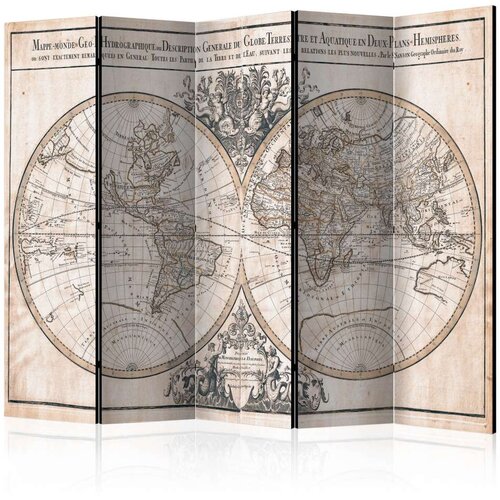  Paravan u 5 dijelova - Mappe-Monde Geo-Hydrographique [Room Dividers] 225x172 Cijene