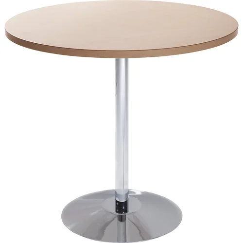  Miza s stebričasto nogo, Ø 800 mm, višina 720 mm, iverka imitacija bukve