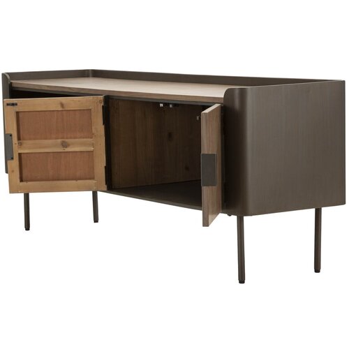 Mauro Ferretti Rjava TV omarica iz masivne jelke 150x58 cm Toronto &amp;ndash; Slike