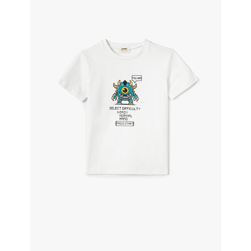 Koton Printed T-Shirt Crew Neck Short Sleeve Cotton Slike