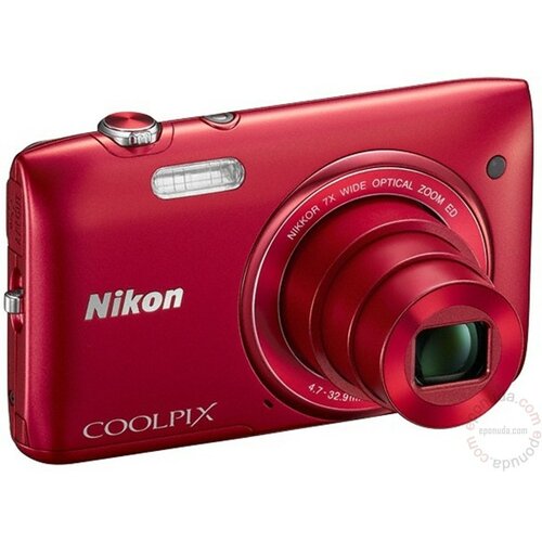 Nikon Coolpix S3400 Red digitalni fotoaparat Slike