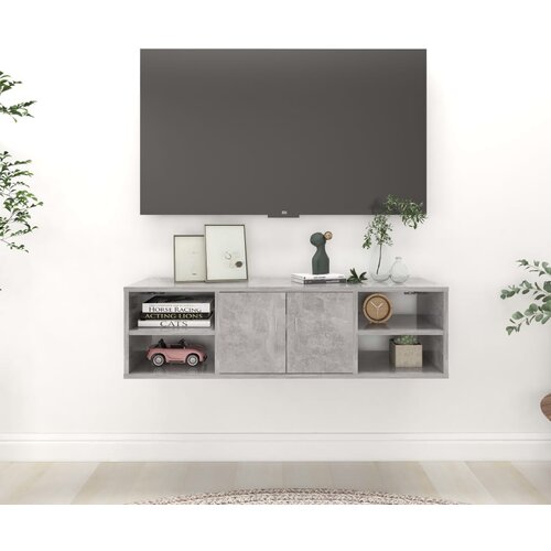 VidaXL Stenska polica siva 102x30x29 cm iverna plo&amp;scaron;ča Slike
