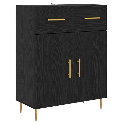  Highboard Crni hrast 69,5 x 34 x 180 cm Konstruirano drvo Slike
