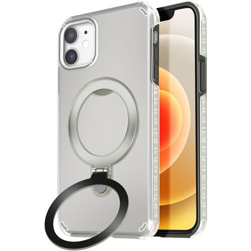 AVIZAR magsafe etui za iphone 12 pro in 12, odporen na udarce, s stojalom, črna, (5000010274) Cene