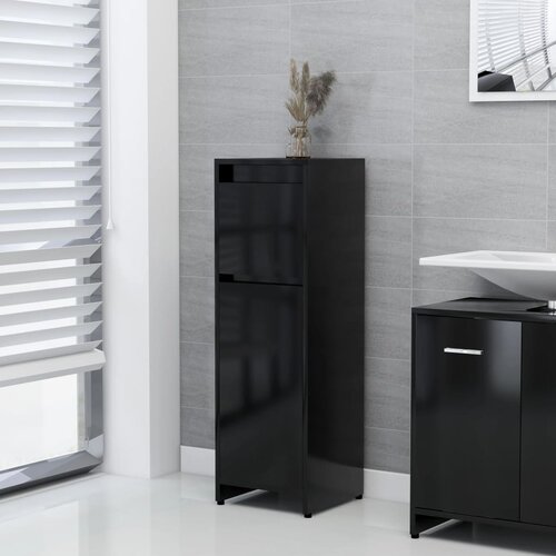 vidaXL Kupaonski ormarić crni 30 x 30 x 95 cm od iverice Cijene