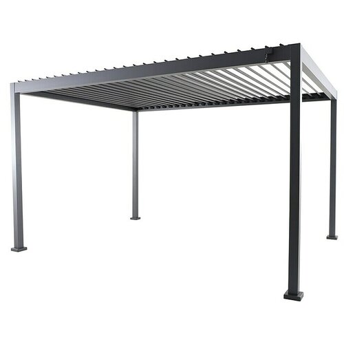 SUNFUN Milos Paviljon z lamelami (&Scaron; x G: 386 x 294 cm, Barva ogrodja: Antracit, Aluminij) Cene