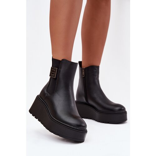 VINCEZA Insulated Women&amp;#039;s Platform Boots with Decorative Detail Slike