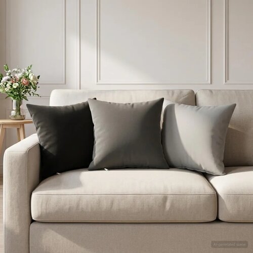  Jastuk s jastukom HEERLEN 6 kom. Crna Poliester - Crna 35 x 35 cm 6 Cijene