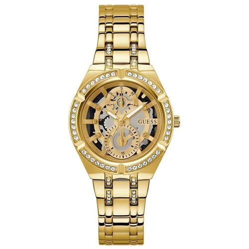 Guess Analogne ure gw0604l2 Pozlačena Cene