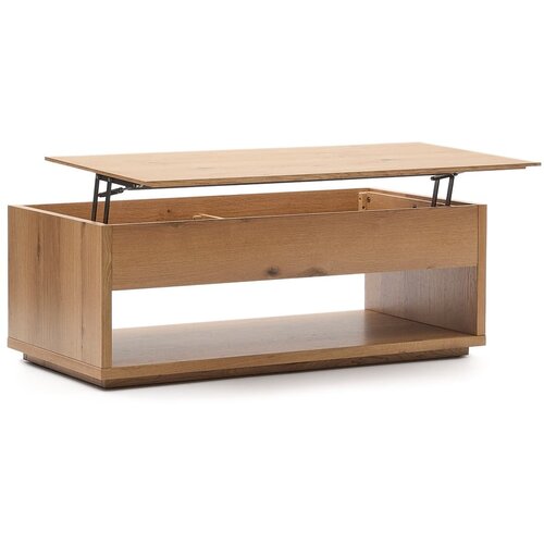 Kave Home Stolić za kavu u dekoru hrasta u prirodnoj boji 60x120 cm Alguema – Cene