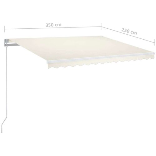  Tenda na ručno uvlačenje 350 x 250 cm krem Slike