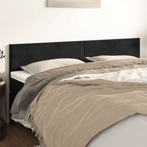  Uzglavlja 2 kom crna 80x5x78/88 cm bar&amp;scaron;unasta Slike
