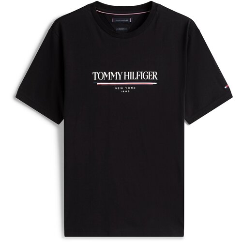 Tommy Hilfiger Majica mornarska / živo rdeča / črna / bela Slike