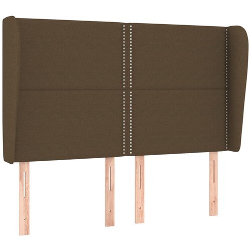 Maison Chic vzglavna omarica - nočna omarica - posteljna omarica z ušesi temno rjavo 147x23x118/128 cm blago, (21710882) Cene