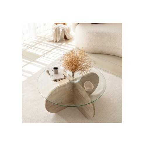 Hanah home Klub sto Bubble 75cm Bež Slike