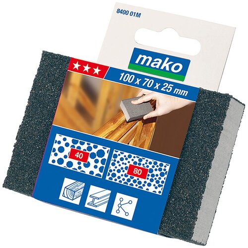 MAKO Brusna goba Mako (100 x 70 x 25 mm, granulacija: 80) Cene