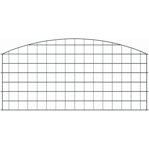  Set ograde za ribnjak 5 pcs Zelena 100 x 50 cm Čelik Slike