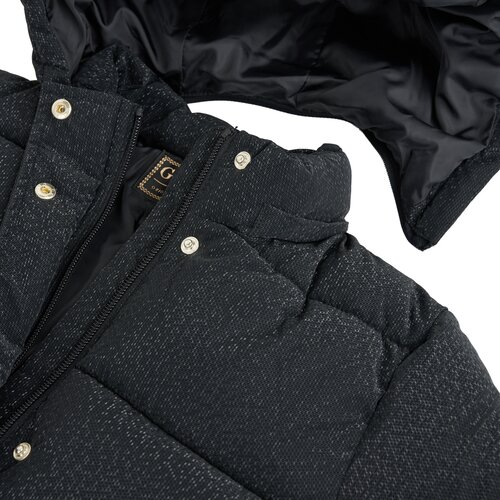 Guess Puhovke HOODED LS LONG PUFFER Črna Slike
