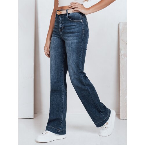 DStreet Jeansy damskie wide leg niebieskie Cene