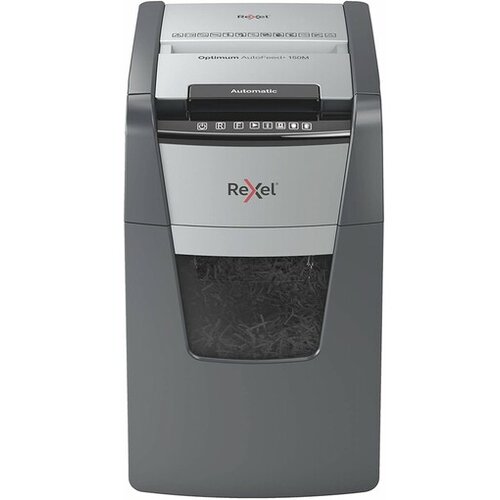 Rexel Samodejni uničevalec dokumentov optimum autofeed+ 150m p5 2x15mm 2020150MEU Slike