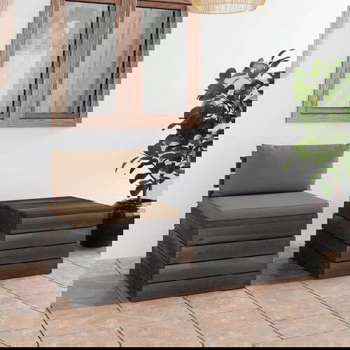  2-dijelna vrtna garnitura od paleta od borovine s jastucima Cijene