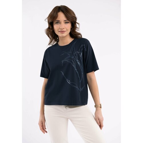 Volcano Woman's T-Shirt T-Ciri Navy Blue Slike