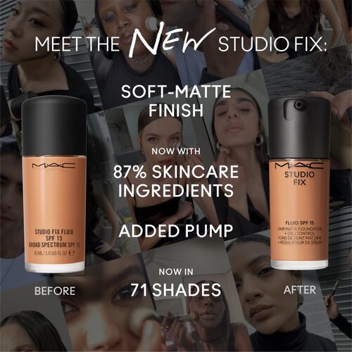 MAC Cosmetics Studio Fix Fluid SPF 15 24HR Matte Foundation + Oil Control matirajući puder SPF 15 nijansa NC13 30 ml Slike