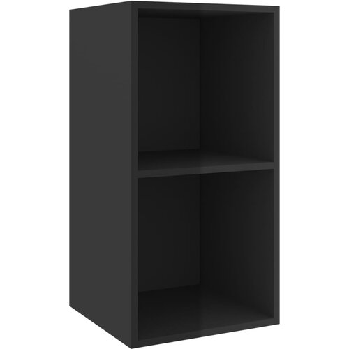 Maison Chic Stenska TV omarica - TV stojalo - Televizijska omarica visok sijaj črna 37x37x72 cm iverna plošča, (21702327) Cene