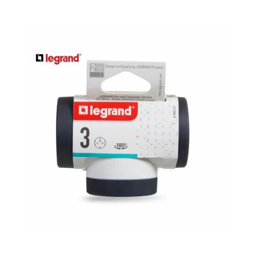 Legrand 694521 adapter rotirajuci 3X2P+E (bela/t.siva) Slike