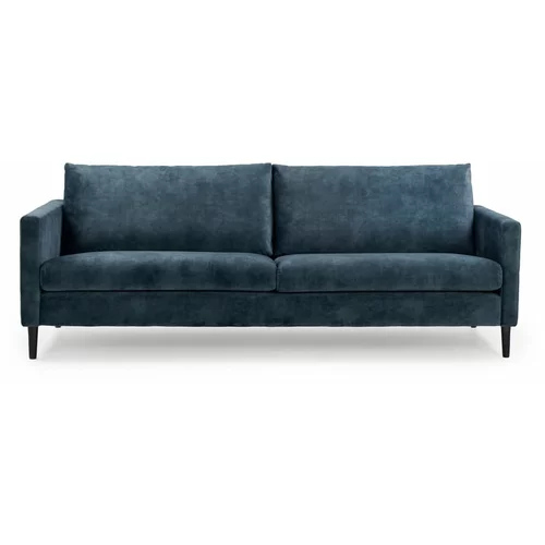 Scandic tamnoplava sofa s baršunastom površinom Adagio, širine 220 cm