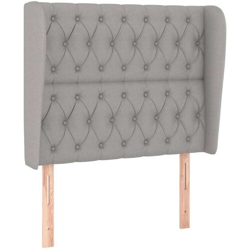  Uzglavlje s u&amp;scaron;ima svjetlosivo 93x23x118/128 cm od tkanine Slike