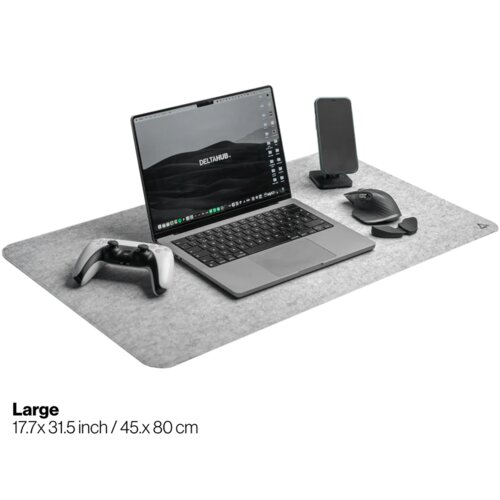 DELTAHUB Podloga za mi&scaron;ko Minimalistic Desk Mat-Svetlo siva (L), 80 &times; 45 cm Cene