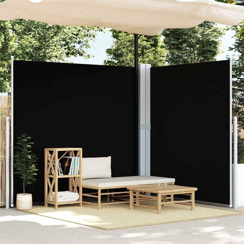 vidaXL Zložljiva stranska tenda črna 200x600 cm Cene