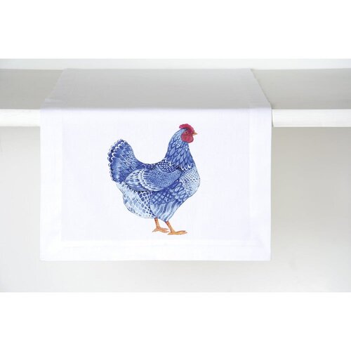 IHR Stolnjak od organskog pamuka 150x45 cm Blue Plumage - Slike