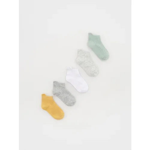 Reserved - Komplet od 5 pari čarapa s visokim udjelom pamuka - light grey