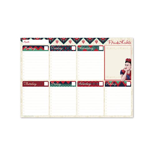 Grupo Erik Editores S. L. Stoni planer A4 - Frida Kahlo, Week To View Cene