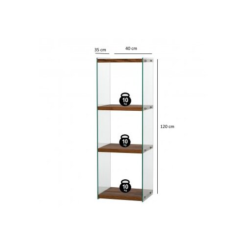 Hanah home polica za knjige aqua 3 natural Slike