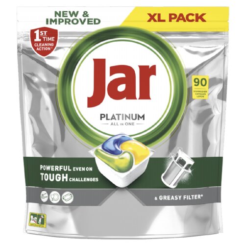 Jar Kapsule za strojno pomivanje Platinum Rumene, 90 kos Slike