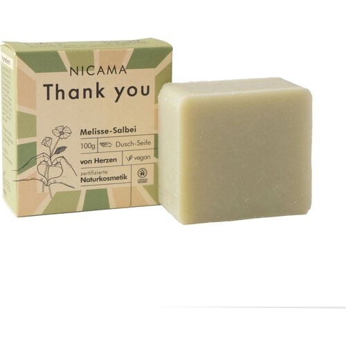 NICAMA Sapun za tu&amp;scaron;iranje &amp;quot;Hvala&amp;quot;, matičnjak i kadulja - 100 g Slike